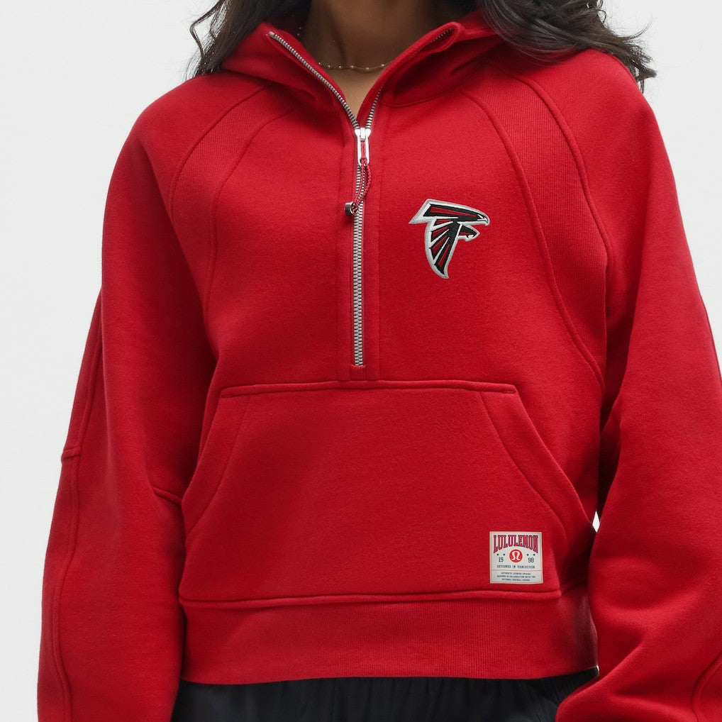 Atlanta Falcons lululemon Women's Scuba Oversized Half-Zip Hoodie College Crimson