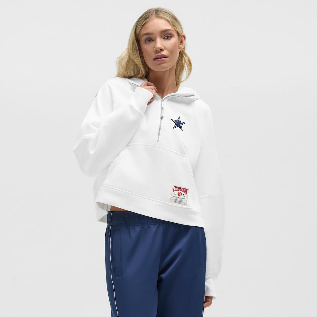 Dallas Cowboys lululemon Women's Scuba Oversized Half-Zip Hoodie White