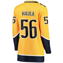Erik Haula Nashville Predators Fanatics Women's Home Breakaway Player Jersey - Gold - NHL 203275978