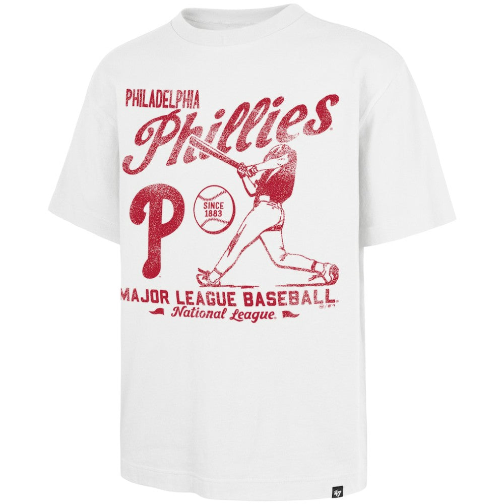 Philadelphia Phillies '47 Regional Batter Foundation T-Shirt - White - 47 brand Lifestyle