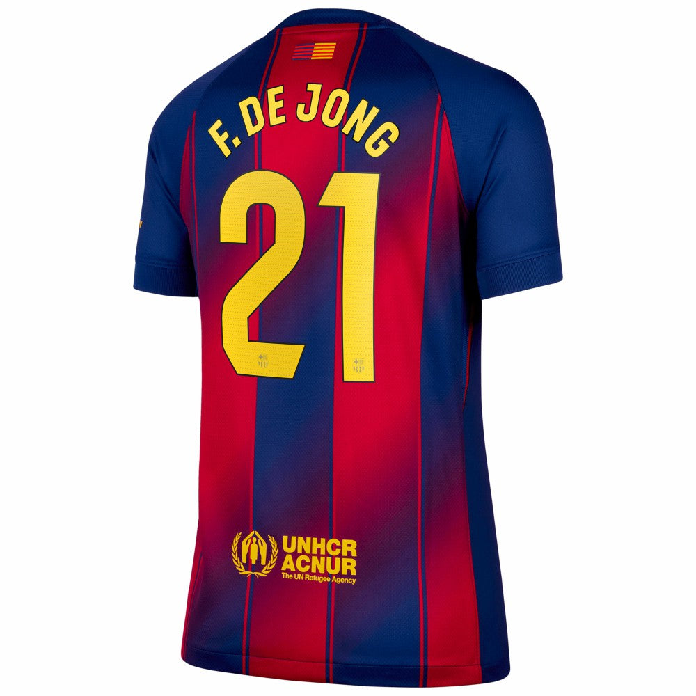 Frenkie de Jong Barcelona Women's 2025/26 Home Replica Jersey Navy - Nike for sale