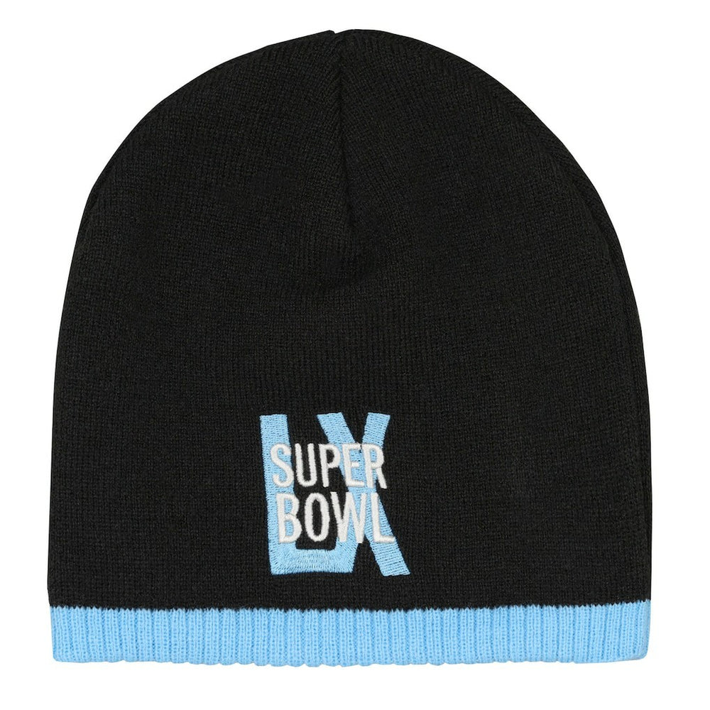 Super Bowl LX Outerstuff Youth Uncuffed Knit Hat Black