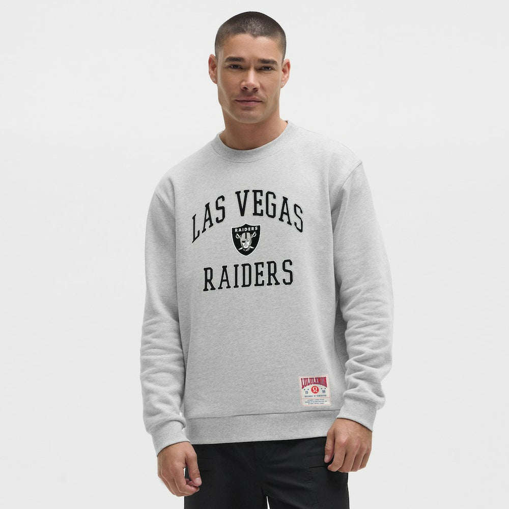 Las Vegas Raiders lululemon Steady State Sweatshirt Heathered Silver Drop