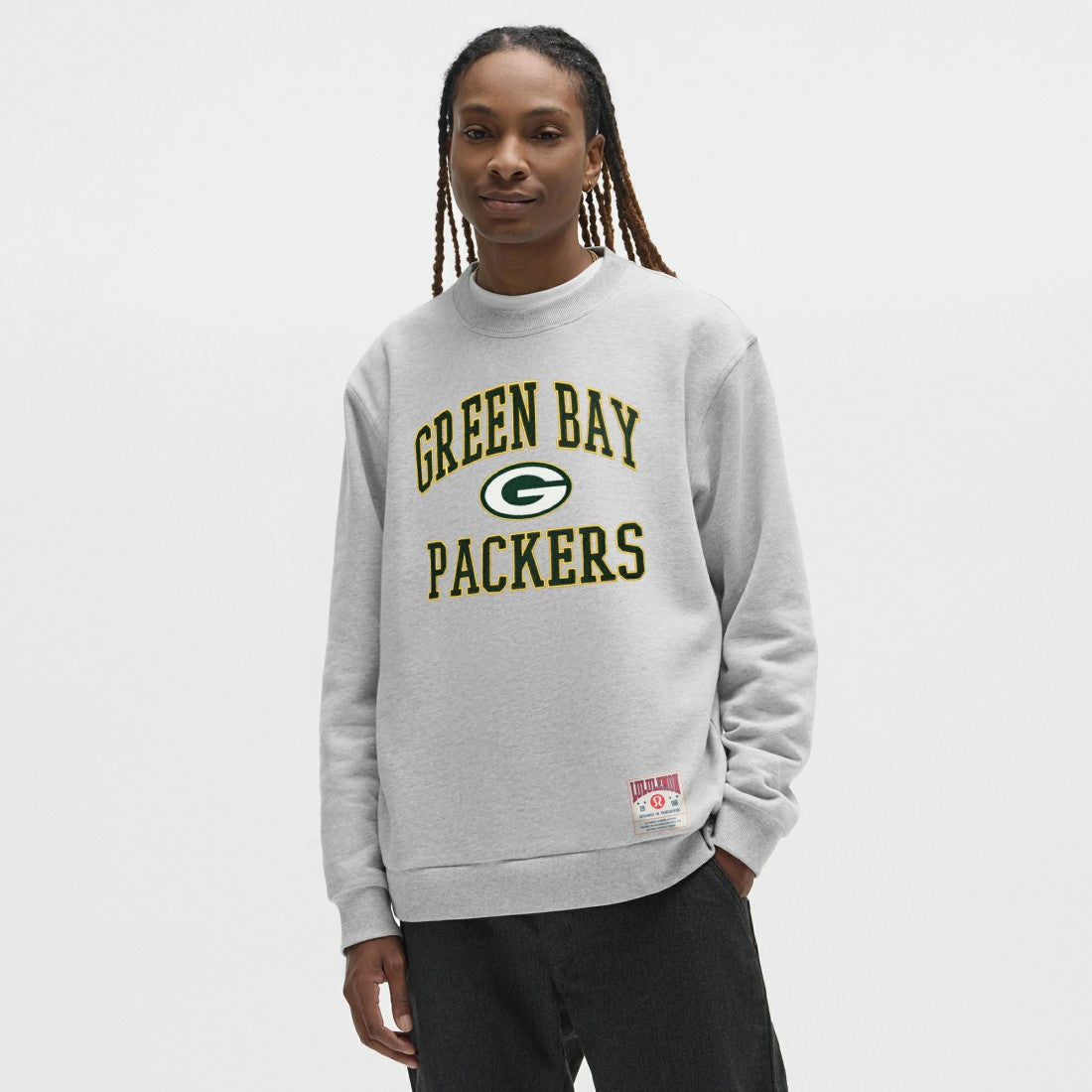 Green Bay Packers lululemon Steady State Sweatshirt Heathered Silver Drop