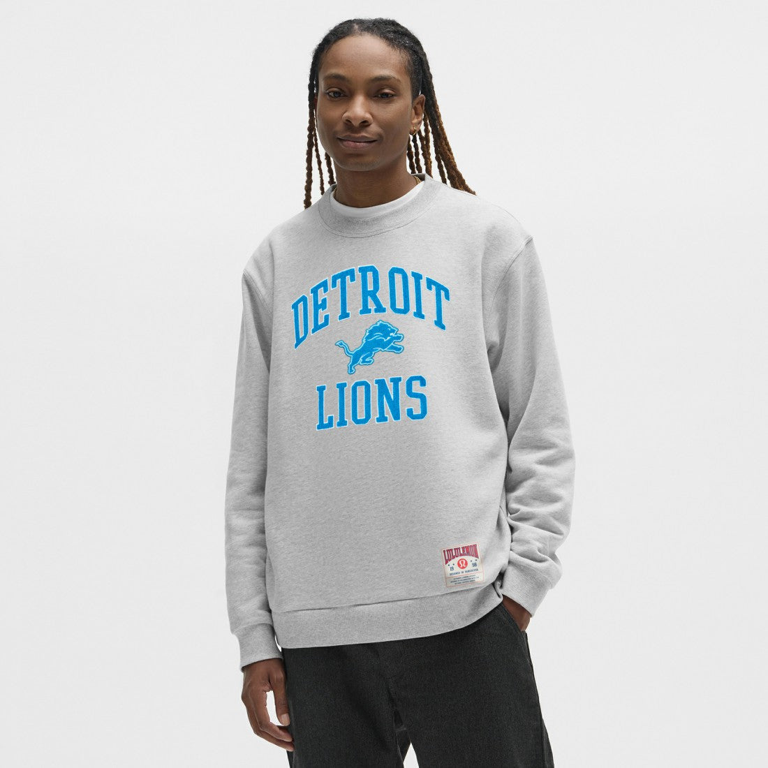 Detroit Lions lululemon Steady State Sweatshirt Heathered Silver Drop