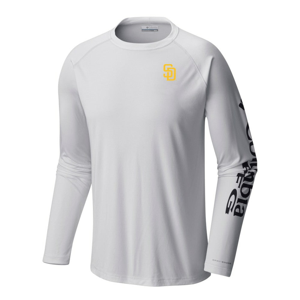 San Diego Padres Columbia Terminal Tackle Long Sleeve Shirt - White - Columbia Discount