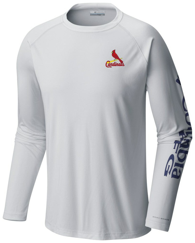 St. Louis Cardinals Columbia Terminal Tackle Long Sleeve Shirt - White - Columbia Lifestyle