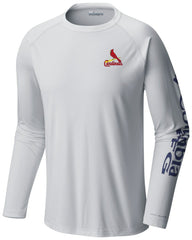 St. Louis Cardinals Columbia Terminal Tackle Long Sleeve Shirt - White - Columbia Lifestyle