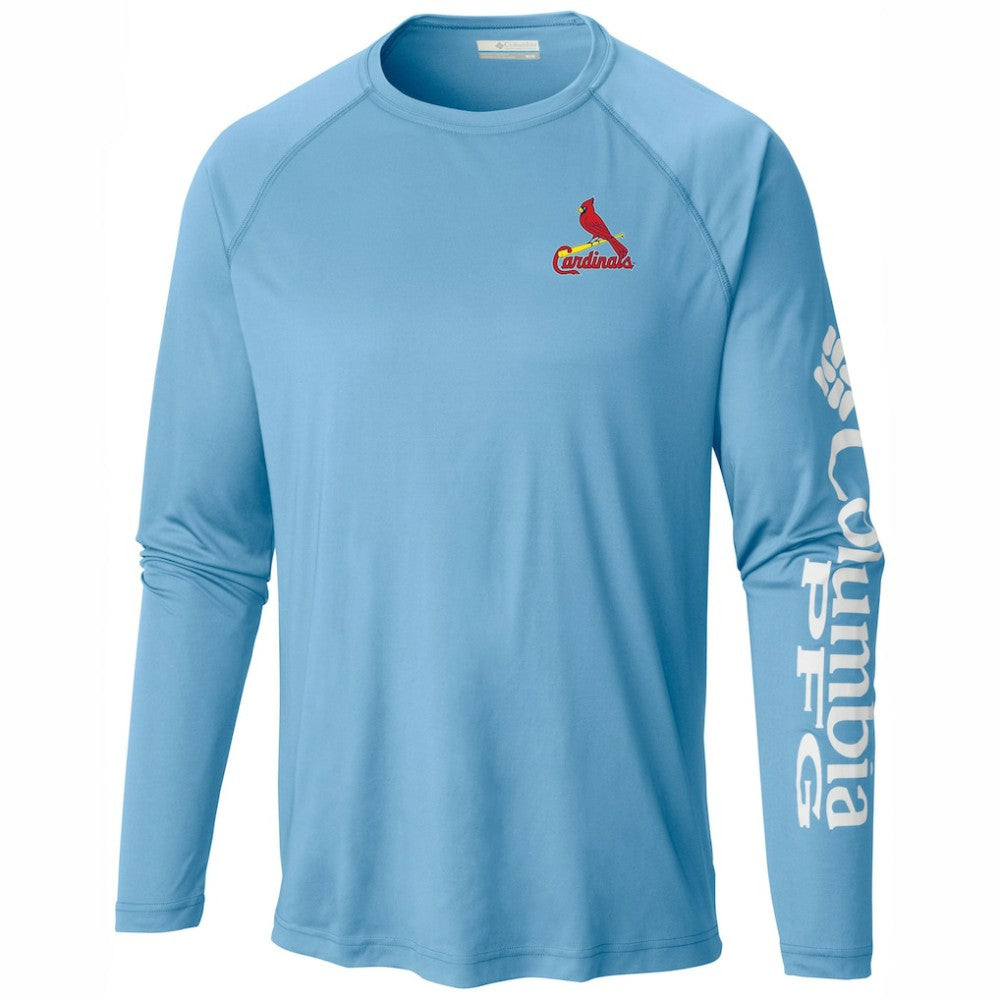 St. Louis Cardinals Columbia Terminal Tackle Long Sleeve Shirt - Light Blue - Columbia Sale