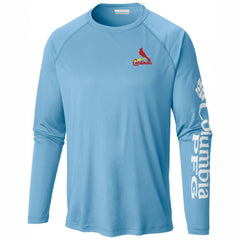 St. Louis Cardinals Columbia Terminal Tackle Long Sleeve Shirt - Light Blue - Columbia Sale
