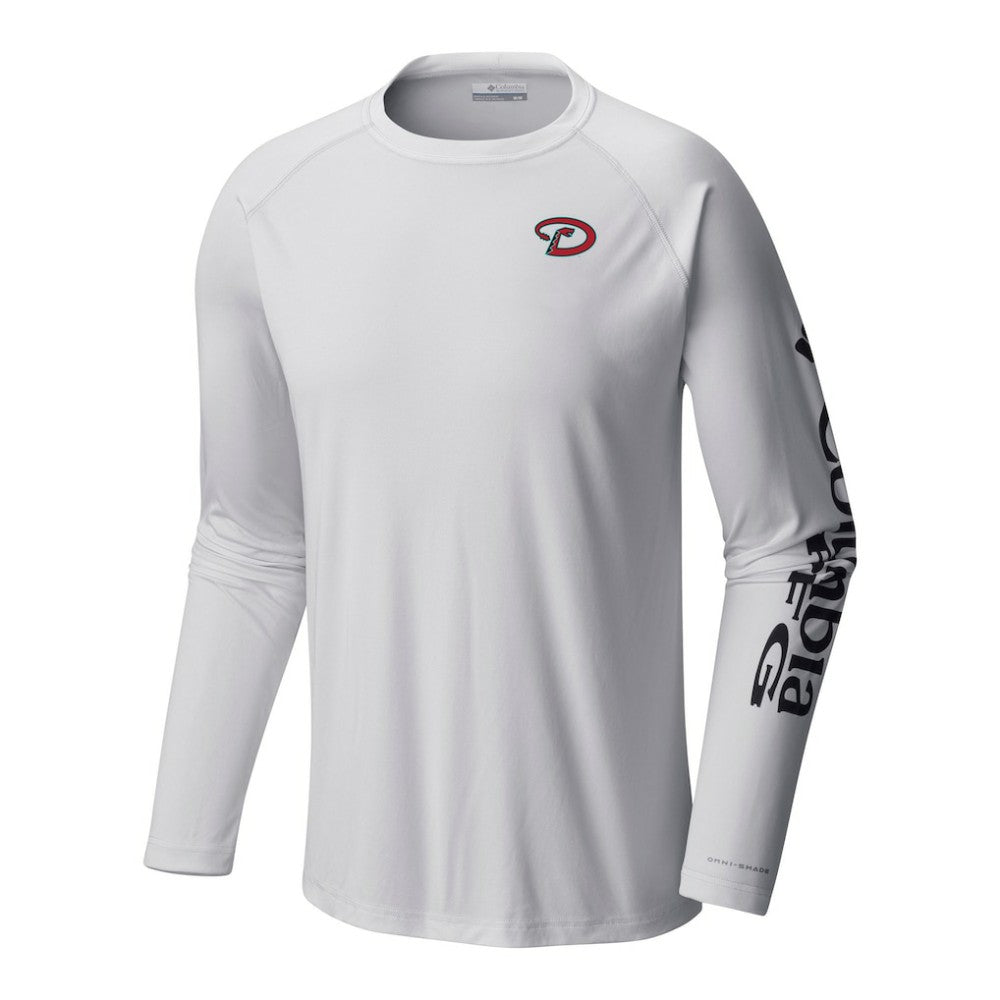 Arizona Diamondbacks Columbia Terminal Tackle Long Sleeve Shirt - White - Columbia Online