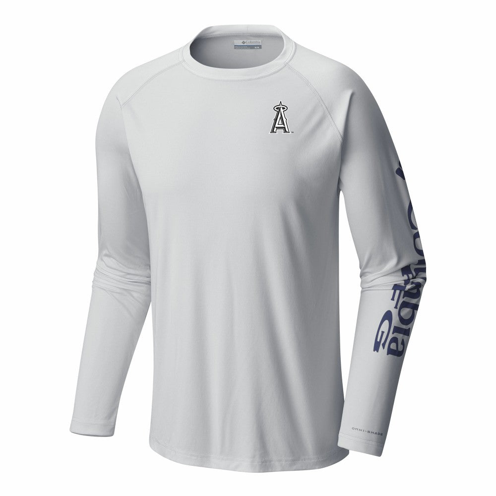 Los Angeles Angels Columbia Terminal Tackle Long Sleeve Shirt - White - Columbia Discount