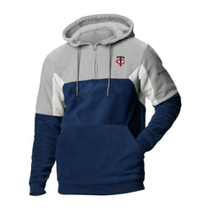 Minnesota Twins Columbia Men's Lodge Fleece Quarter-Zip Hoodie - Navy - Columbia on Sale