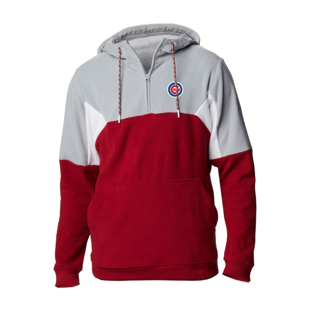 Chicago Cubs Columbia Men's Lodge Fleece Quarter-Zip Hoodie - Red - Columbia Online