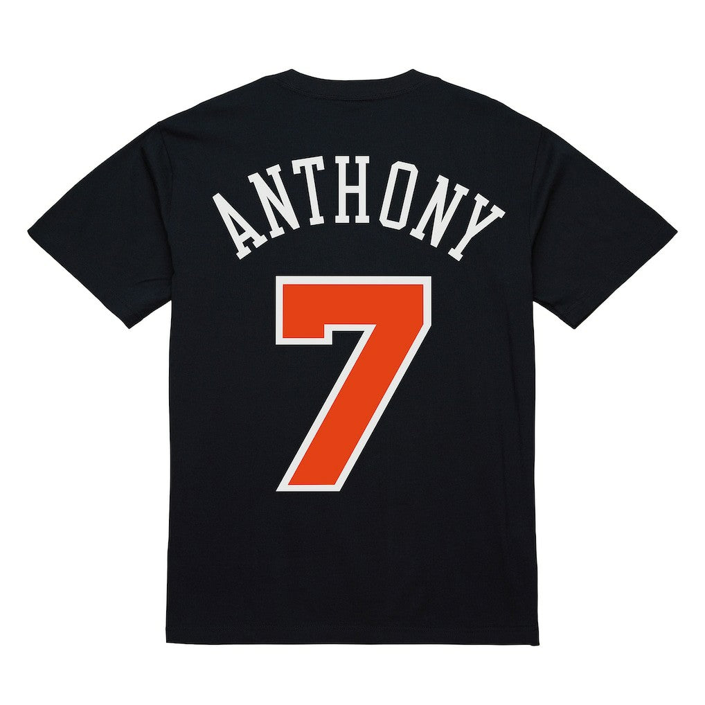 Carmelo Anthony New York Knicks Male Adult Black NBA ULTIMATE PLAYER NUMBER TEE