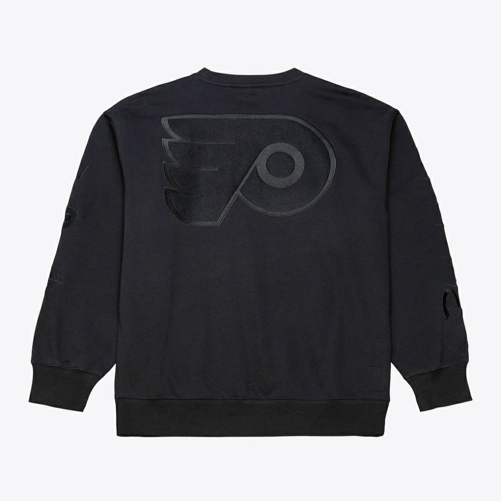 Philadelphia Flyers Mitchell & Ness Phantom Fleece Crew Neck Sweatshirt - Black - NHL 203279094