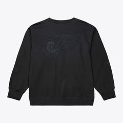 Detroit Red Wings Mitchell & Ness Phantom Fleece Crew Neck Sweatshirt - Black - NHL 203279100