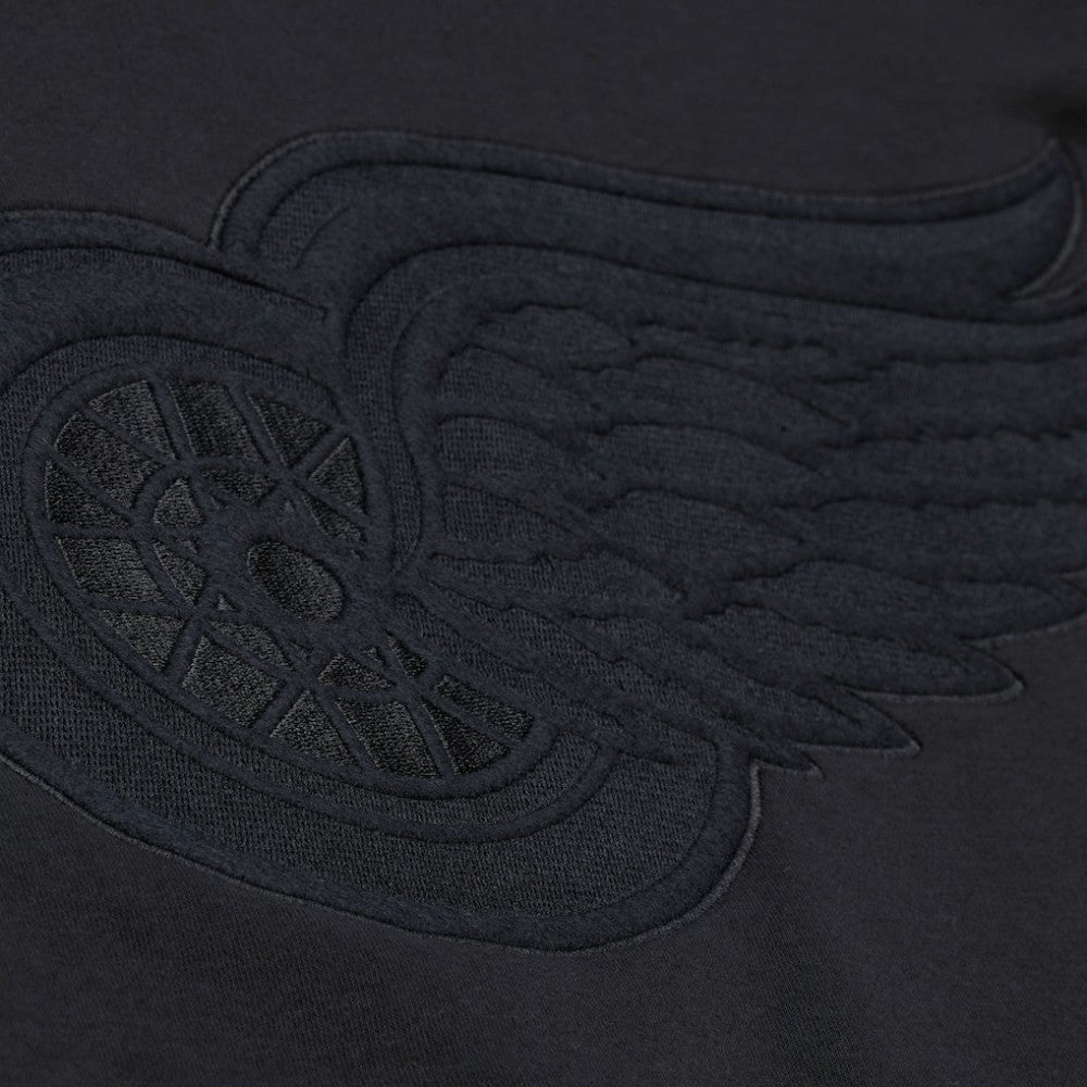 Detroit Red Wings Mitchell & Ness Phantom Fleece Crew Neck Sweatshirt - Black - NHL 203279100