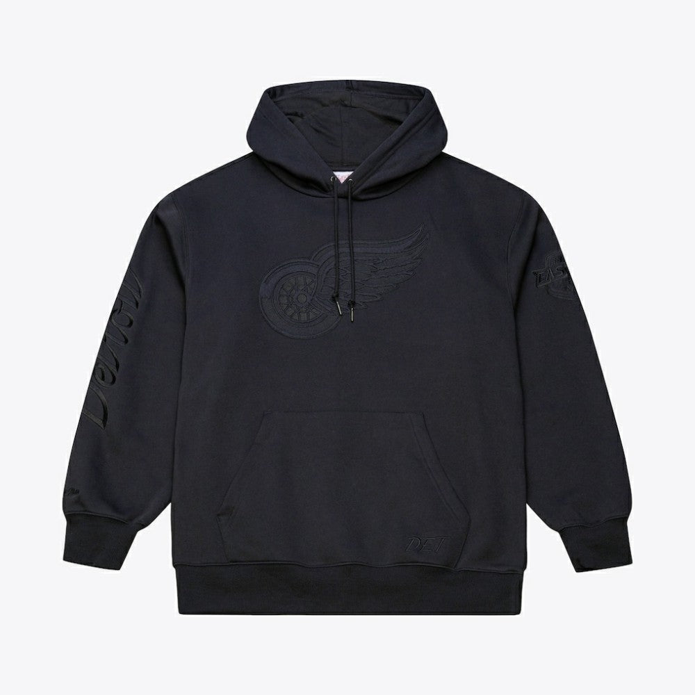 Detroit Red Wings Mitchell & Ness Phantom Fleece Hoodie - Black - NHL 203279110