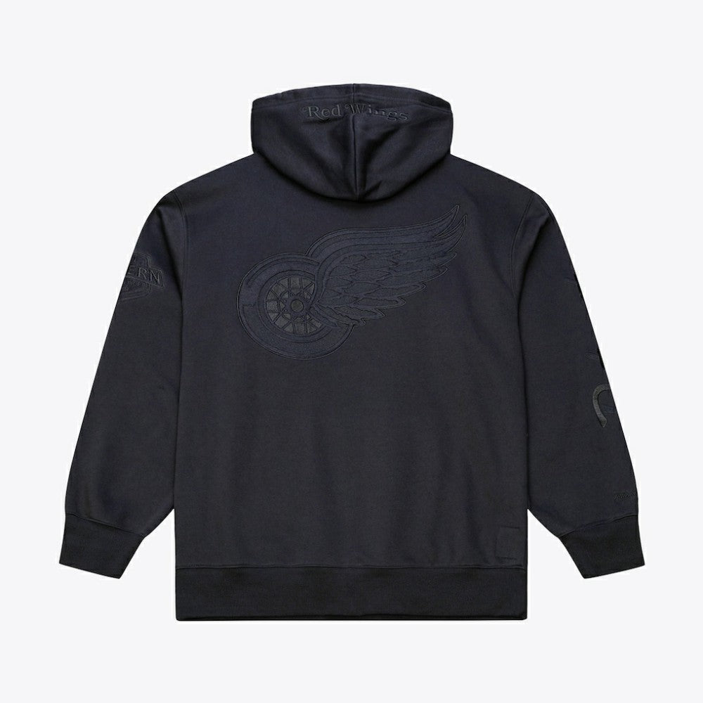 Detroit Red Wings Mitchell & Ness Phantom Fleece Hoodie - Black - NHL 203279110
