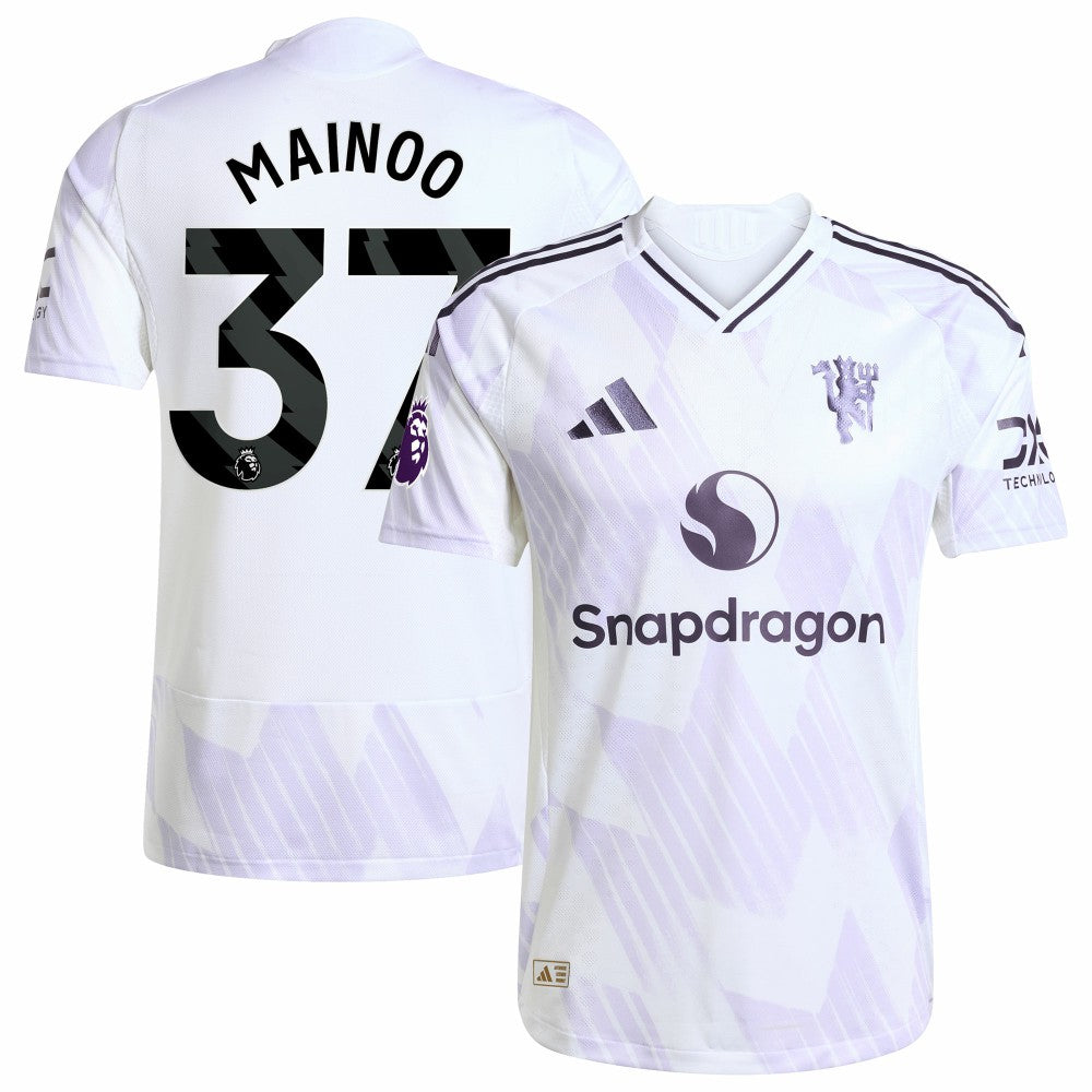 Kobbie Mainoo Manchester United 2025/26 Away Player Jersey White - Adidas