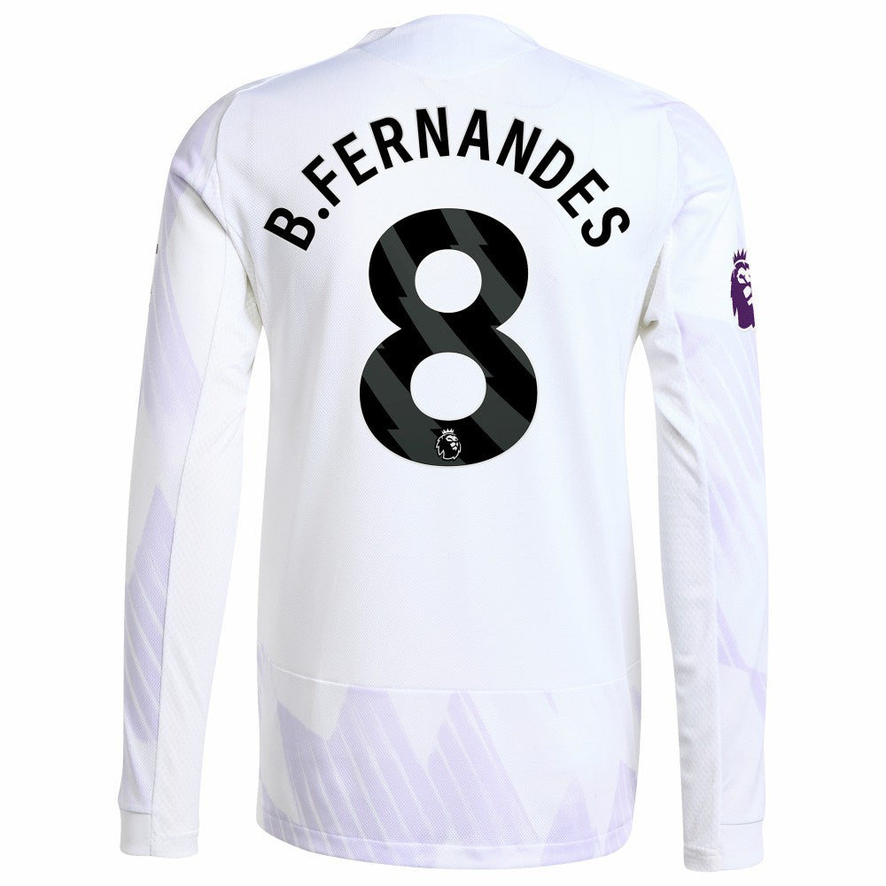 Bruno Fernandes Manchester United 2025/26 Away Long Sleeve Player Jersey White - Adidas sale