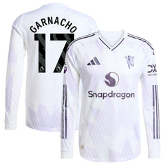 Alejandro Garnacho Manchester United 2025/26 Away Long Sleeve Player Jersey White - Adidas outlet