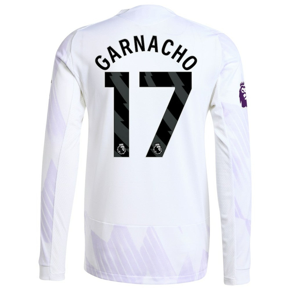 Alejandro Garnacho Manchester United 2025/26 Away Long Sleeve Player Jersey White - Adidas outlet