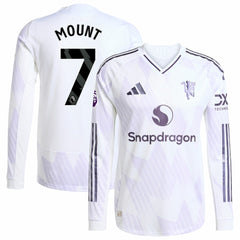 Mason Mount Manchester United 2025/26 Away Long Sleeve Player Jersey White - Adidas Discount