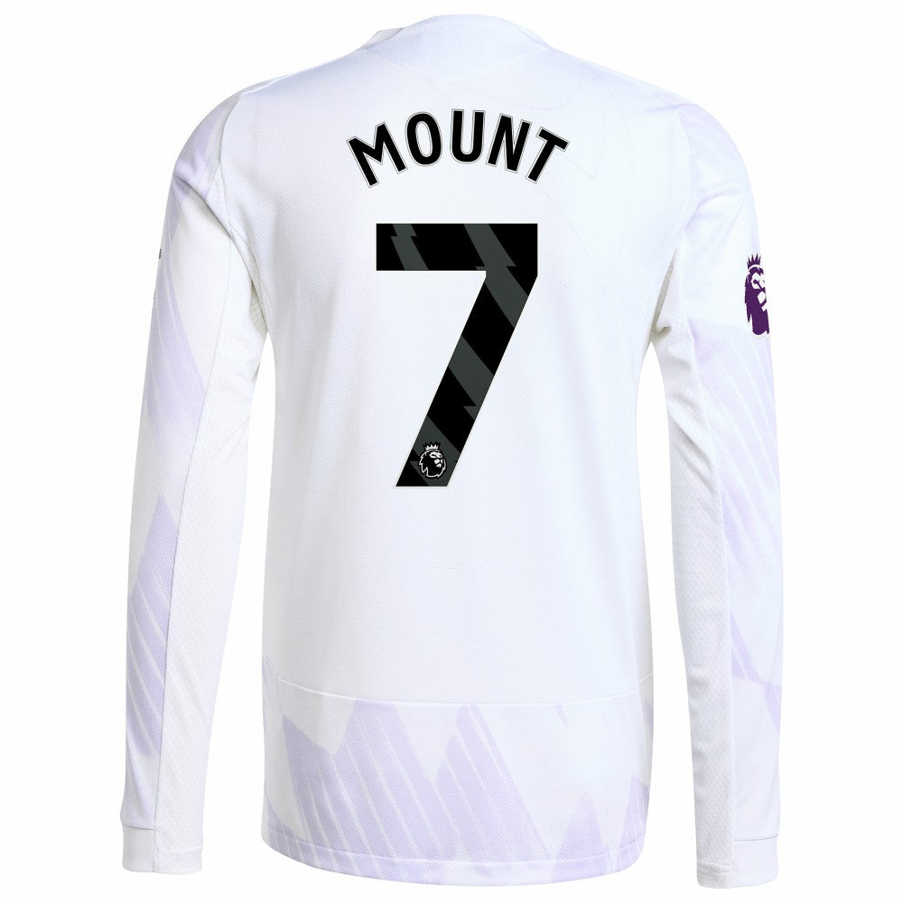 Mason Mount Manchester United 2025/26 Away Long Sleeve Player Jersey White - Adidas Discount