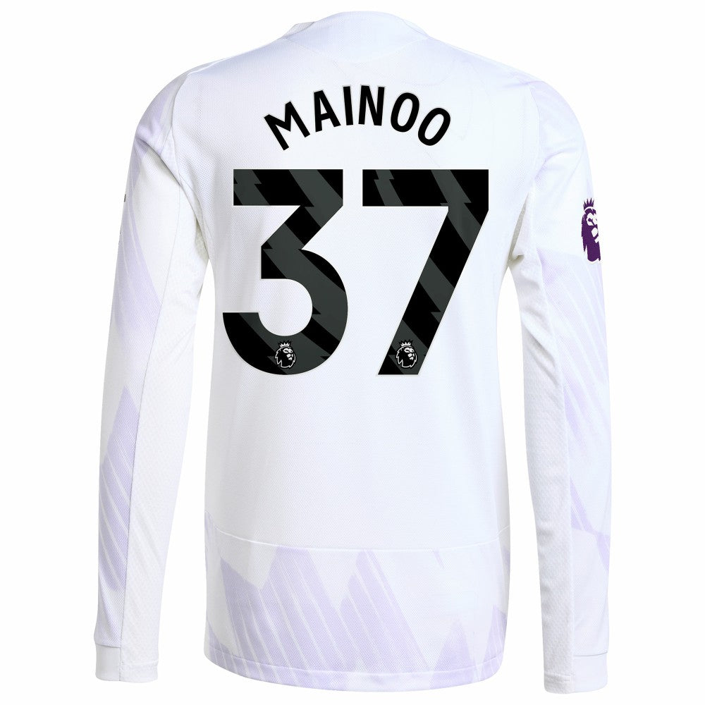 Kobbie Mainoo Manchester United 2025/26 Away Long Sleeve Player Jersey White - Adidas Discount