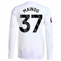 Kobbie Mainoo Manchester United 2025/26 Away Long Sleeve Player Jersey White - Adidas Discount