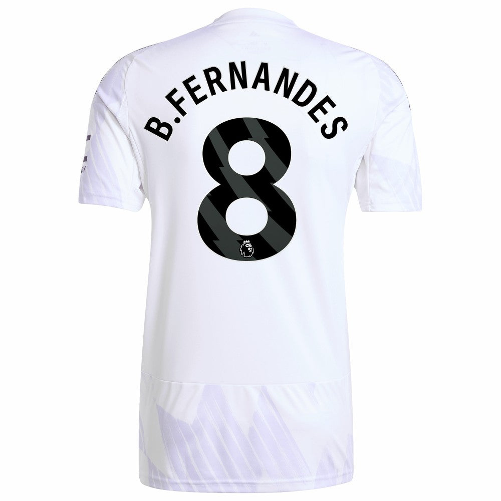Bruno Fernandes Manchester United 2025/26 Away Replica Player Jersey White - Adidas