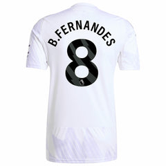 Bruno Fernandes Manchester United 2025/26 Away Replica Player Jersey White - Adidas