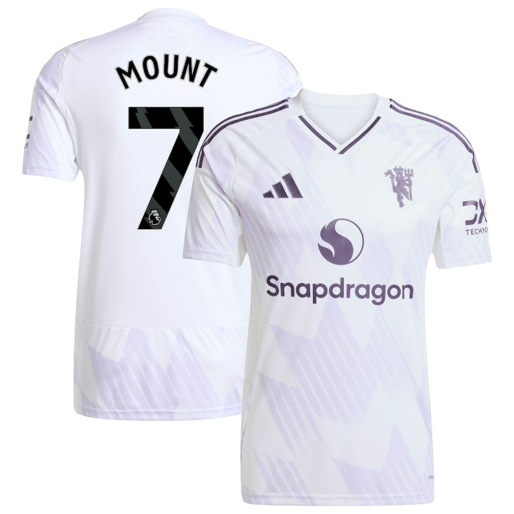 Mason Mount Manchester United 2025/26 Away Replica Player Jersey White - Adidas Discount