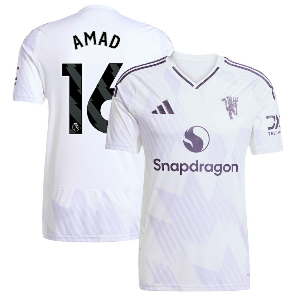 Amad Diallo Manchester United 2025/26 Away Replica Player Jersey White - Adidas for sale