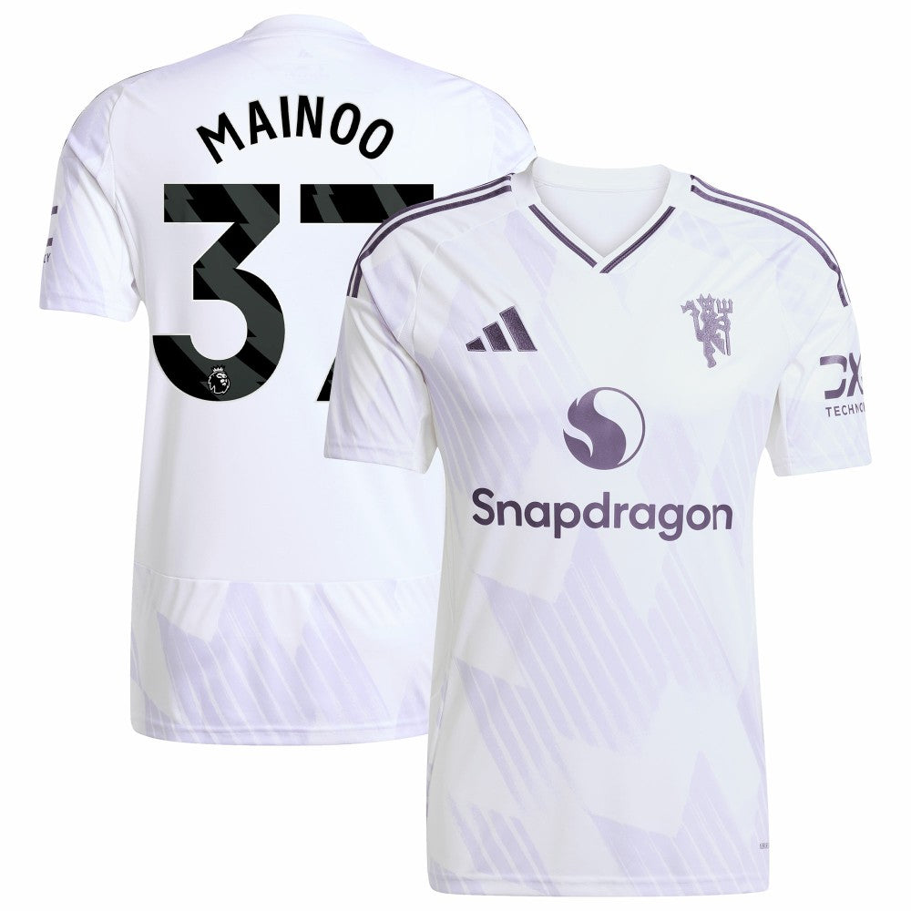 Kobbie Mainoo Manchester United 2025/26 Away Replica Player Jersey White - Adidas Discount