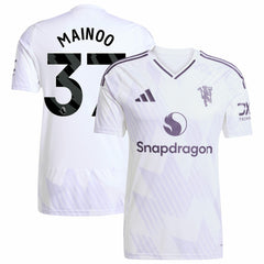Kobbie Mainoo Manchester United 2025/26 Away Replica Player Jersey White - Adidas Discount