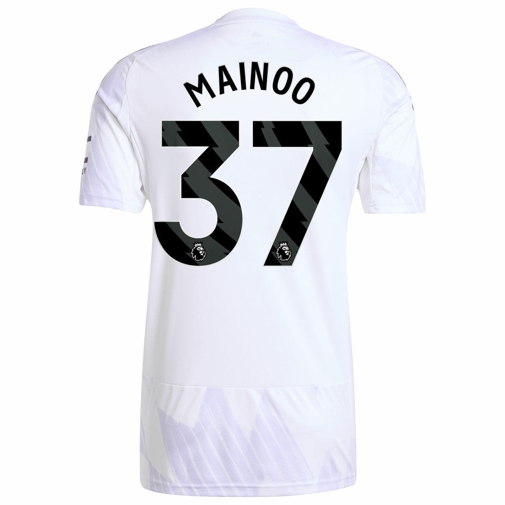 Kobbie Mainoo Manchester United 2025/26 Away Replica Player Jersey White - Adidas Discount