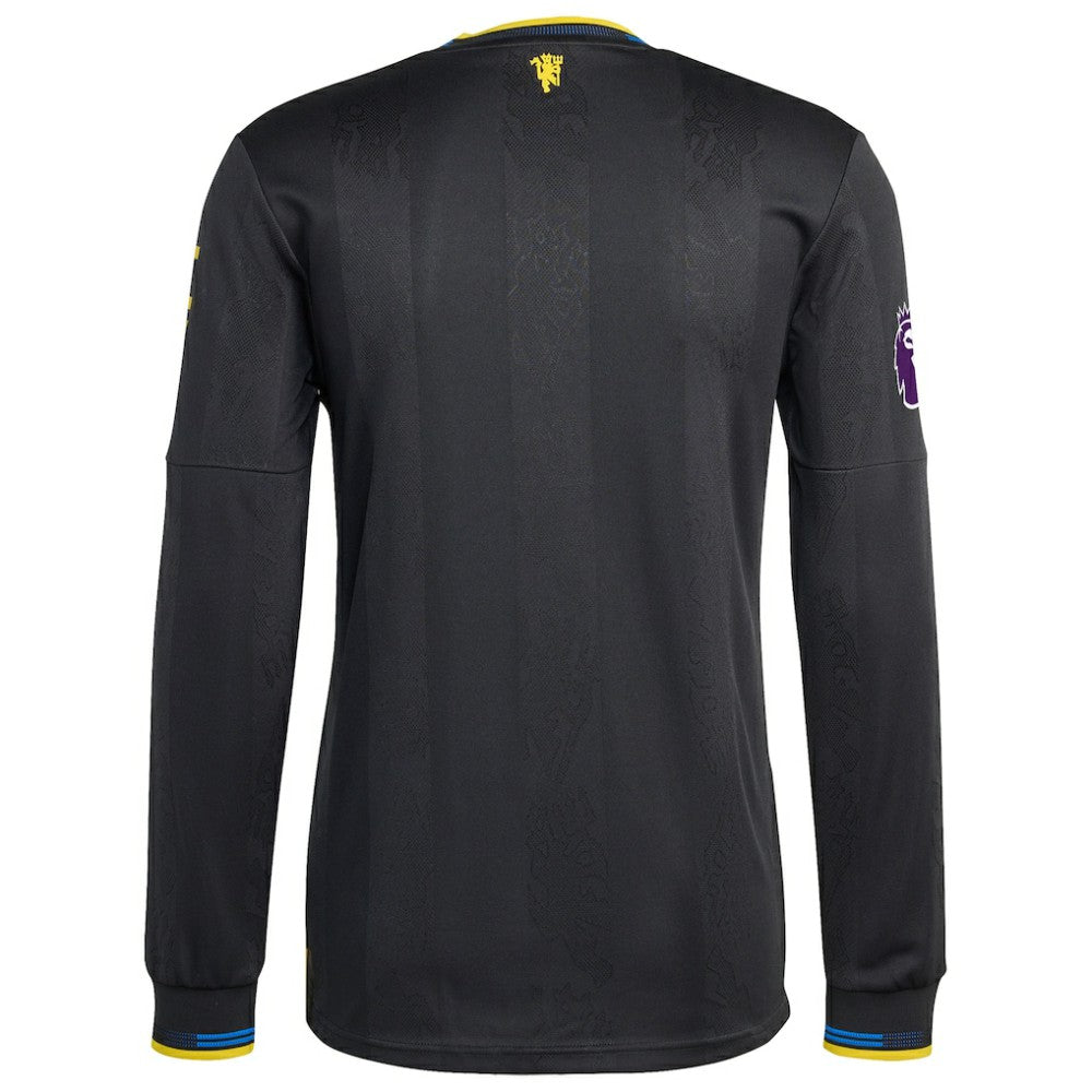 Manchester United 2025/26 Third Long Sleeve Jersey Black - Adidas
