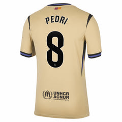 Pedri Barcelona 2025/26 Away Stadium Replica Jersey Gold - Nike