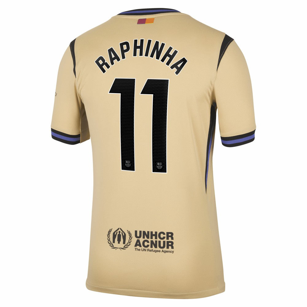 Raphinha Barcelona 2025/26 Away Stadium Replica Jersey Gold - Nike cheap