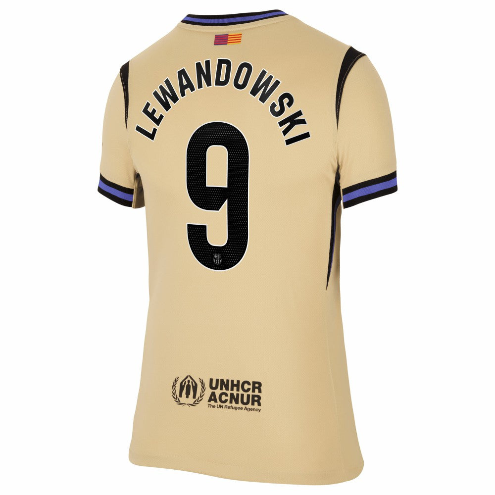 Robert Lewandowski Barcelona Women's 2025/26 Away Stadium Replica Jersey Gold - Nike Discount