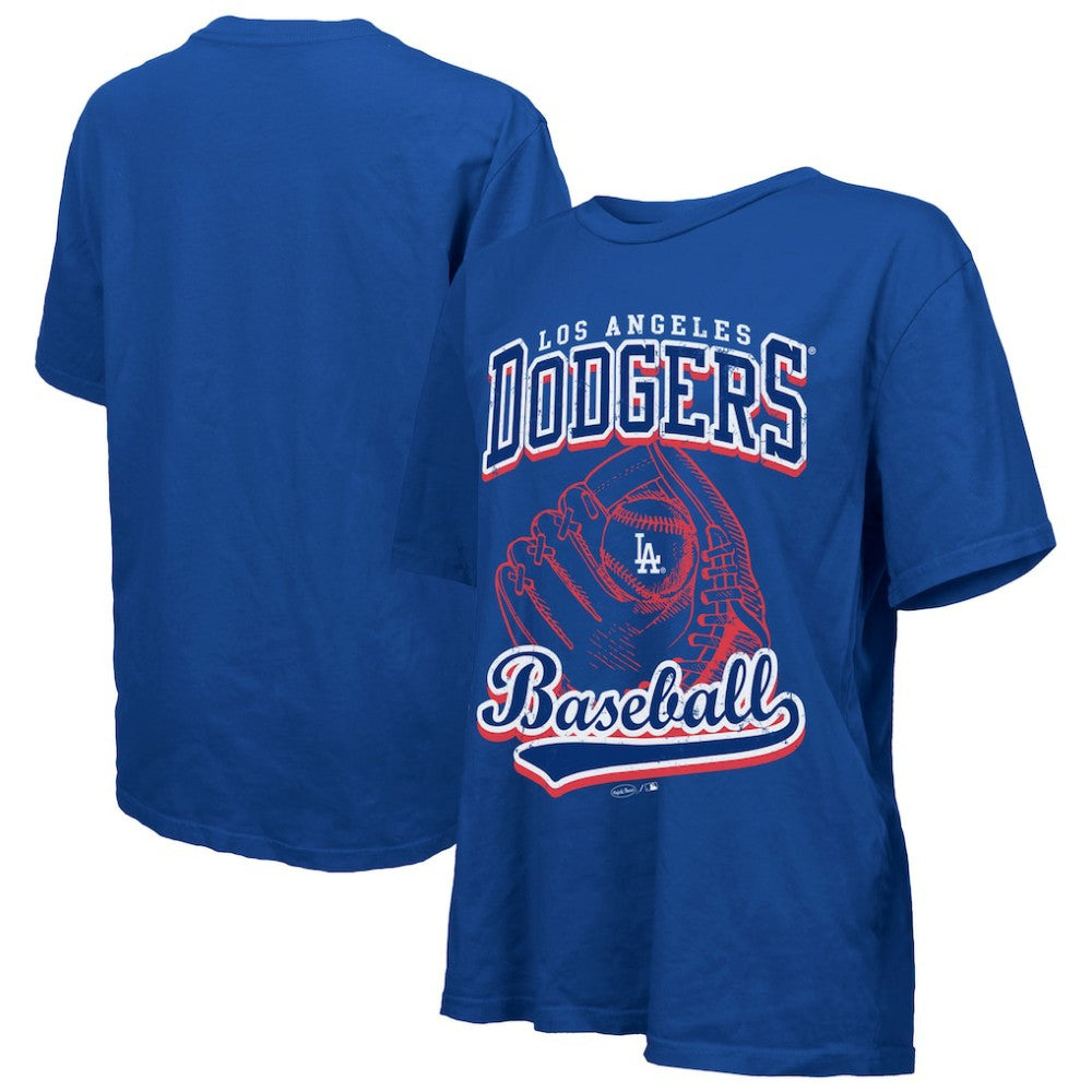 Los Angeles Dodgers Majestic Threads Women's Oversized First Base T-Shirt - Royal - MLB on Sale
