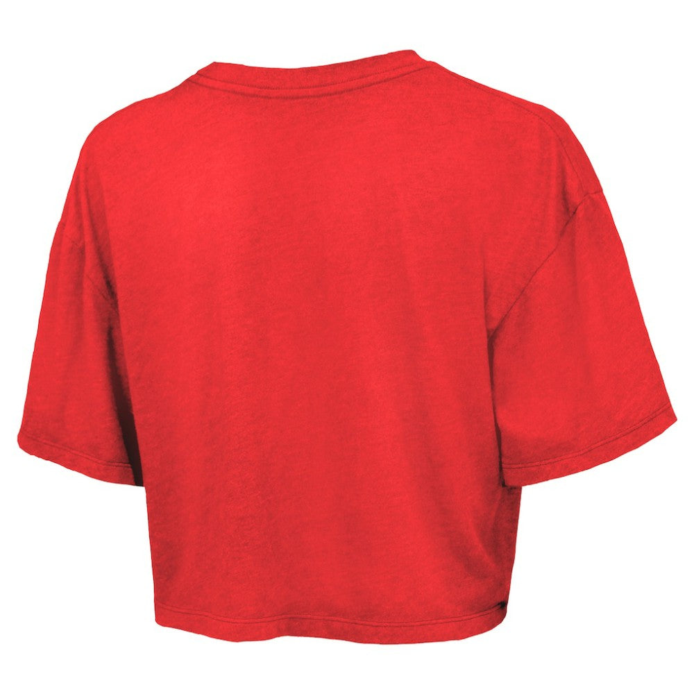 Philadelphia Phillies Majestic Threads Women's Boxy Crop T-Shirt - Red - MLB Discount