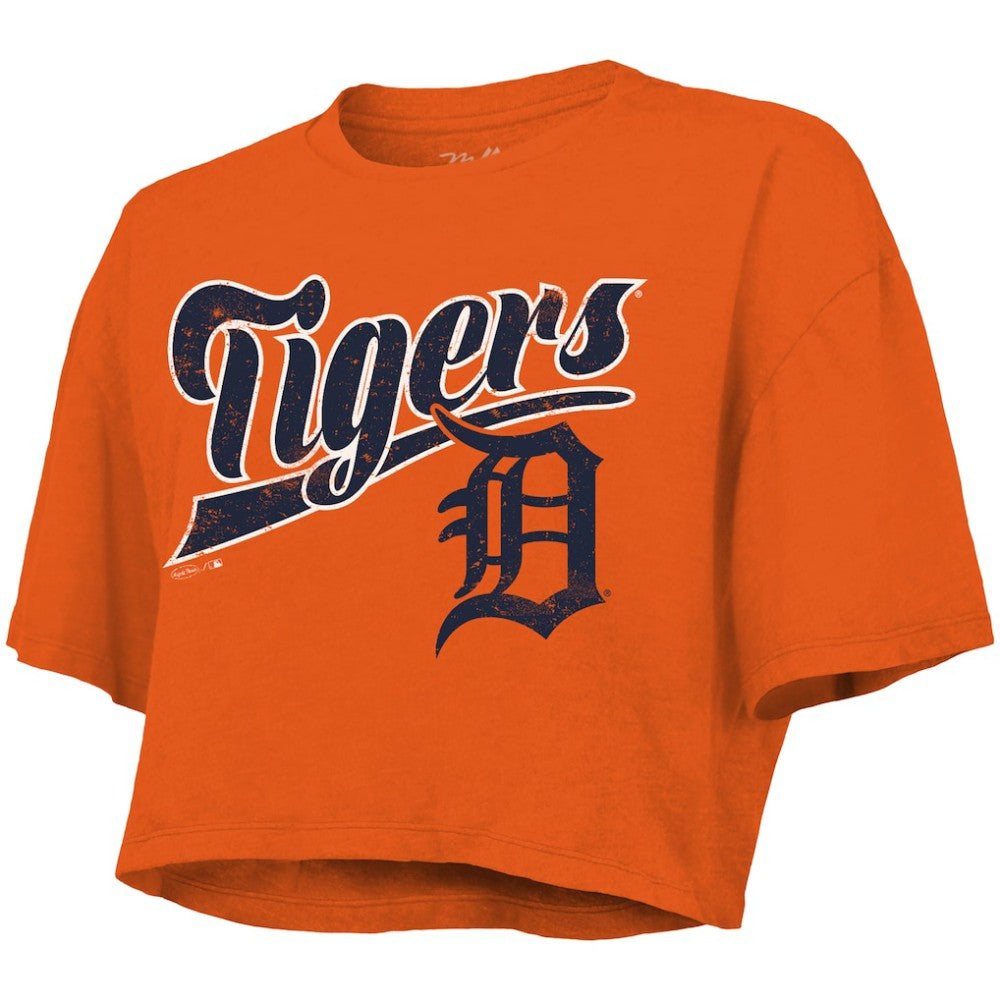 Detroit Tigers Majestic Threads Women's Boxy Crop T-Shirt - Orange - MLB Online