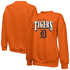 Detroit Tigers Majestic Threads Women's Bernard Classic Tri-Blend Sweatshirt - Orange - MLB Discount