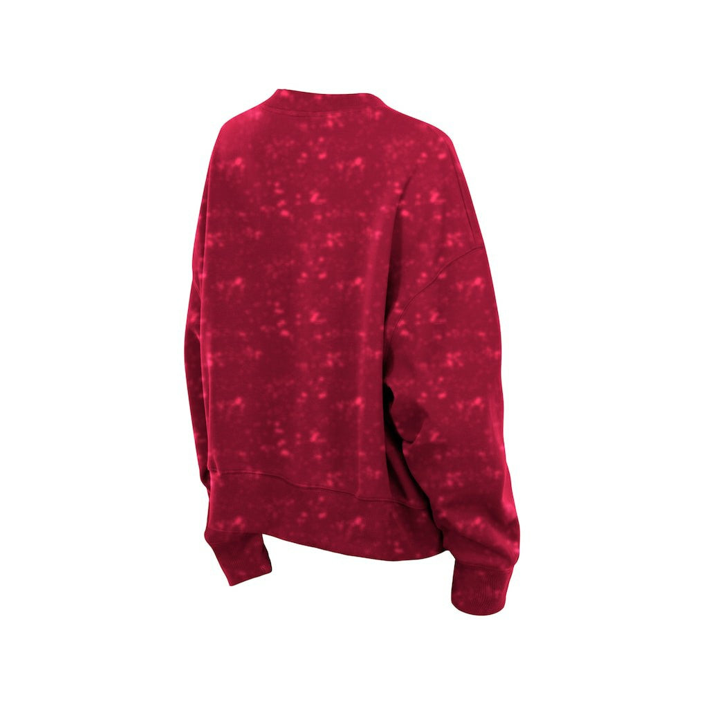 Cleveland Cavaliers Women's Throwback Collection Mineral Wash Crewneck Sweatshirt for sale Wine | New Era