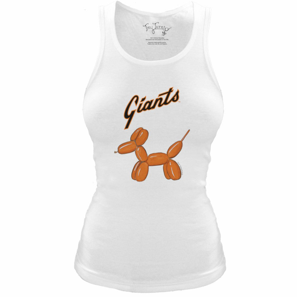 San Francisco Giants Tiny Turnip Women's Fitted Balloon Dog Tri-Blend Tank Top - White - MLB Online
