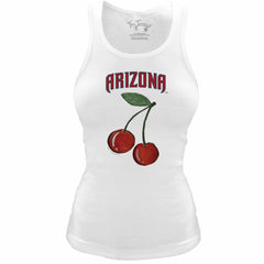 Arizona Diamondbacks Tiny Turnip Women's Fitted Cherries Tri-Blend Tank Top - White - MLB Online